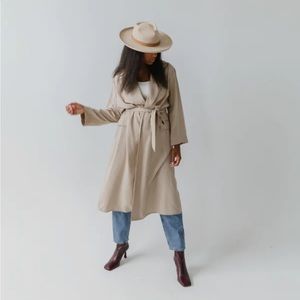LUCA PENCIL BRIM TEARDROP FEDORA IN CREAM
